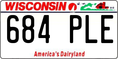 WI license plate 684PLE