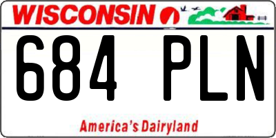 WI license plate 684PLN