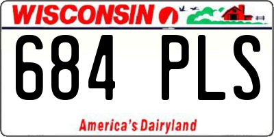 WI license plate 684PLS