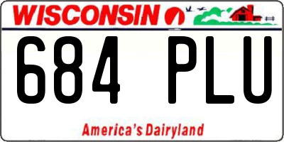 WI license plate 684PLU