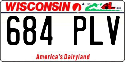 WI license plate 684PLV
