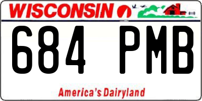 WI license plate 684PMB