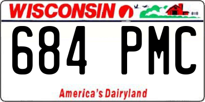 WI license plate 684PMC