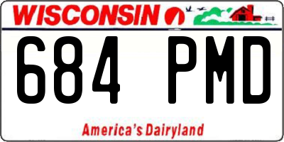 WI license plate 684PMD
