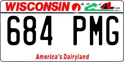WI license plate 684PMG