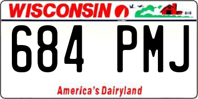 WI license plate 684PMJ