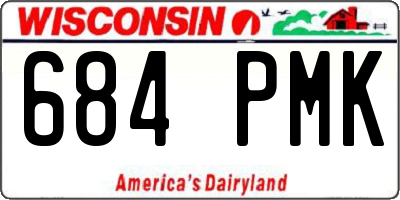 WI license plate 684PMK