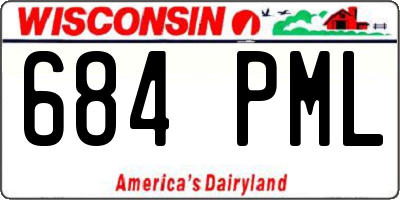WI license plate 684PML