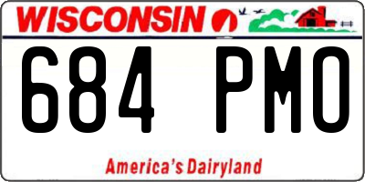 WI license plate 684PMO