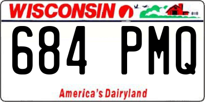 WI license plate 684PMQ