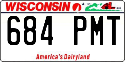WI license plate 684PMT