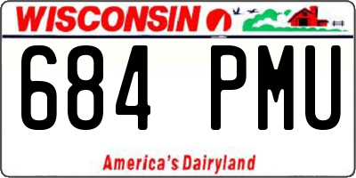 WI license plate 684PMU