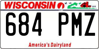WI license plate 684PMZ
