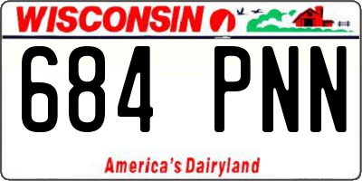 WI license plate 684PNN