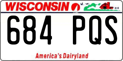 WI license plate 684PQS