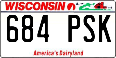 WI license plate 684PSK