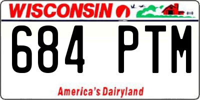 WI license plate 684PTM