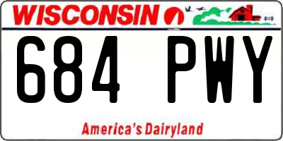 WI license plate 684PWY