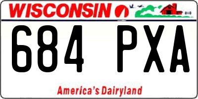 WI license plate 684PXA