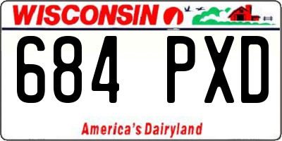 WI license plate 684PXD