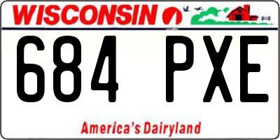 WI license plate 684PXE