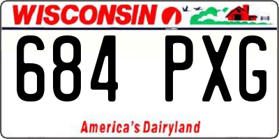 WI license plate 684PXG