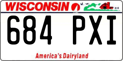 WI license plate 684PXI