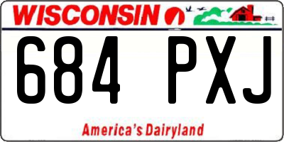 WI license plate 684PXJ