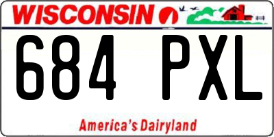 WI license plate 684PXL
