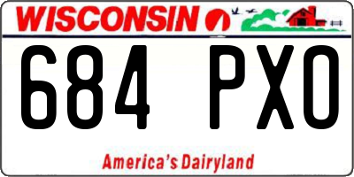 WI license plate 684PXO