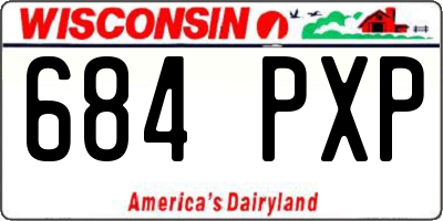 WI license plate 684PXP