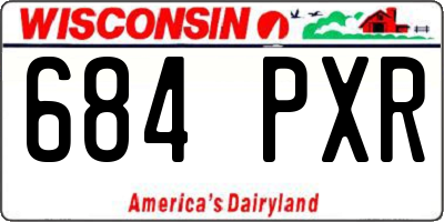 WI license plate 684PXR