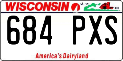 WI license plate 684PXS
