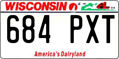 WI license plate 684PXT