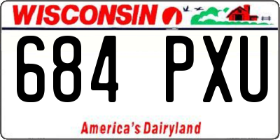 WI license plate 684PXU
