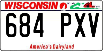 WI license plate 684PXV