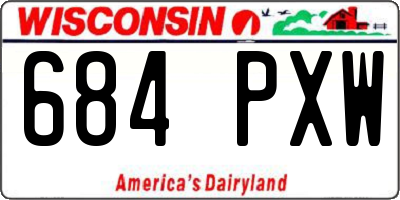 WI license plate 684PXW