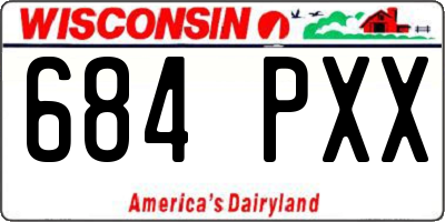 WI license plate 684PXX