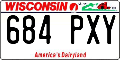 WI license plate 684PXY