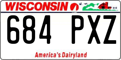 WI license plate 684PXZ
