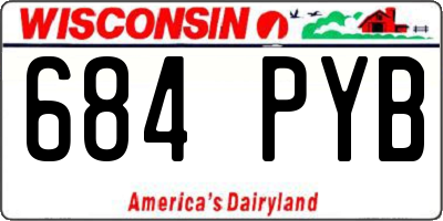 WI license plate 684PYB