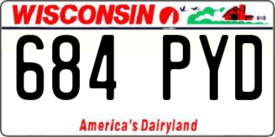 WI license plate 684PYD