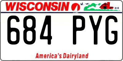 WI license plate 684PYG