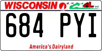 WI license plate 684PYI