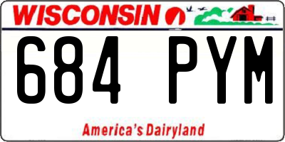 WI license plate 684PYM
