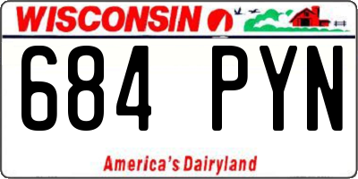 WI license plate 684PYN