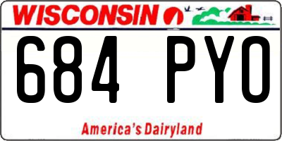 WI license plate 684PYO
