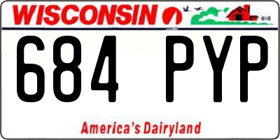 WI license plate 684PYP