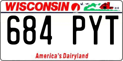 WI license plate 684PYT