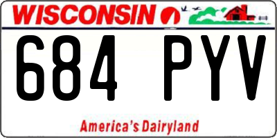 WI license plate 684PYV